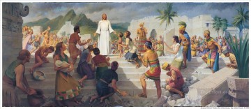 Jesus Teaching In The Western Hemisphere religious Christian Oil Paintings